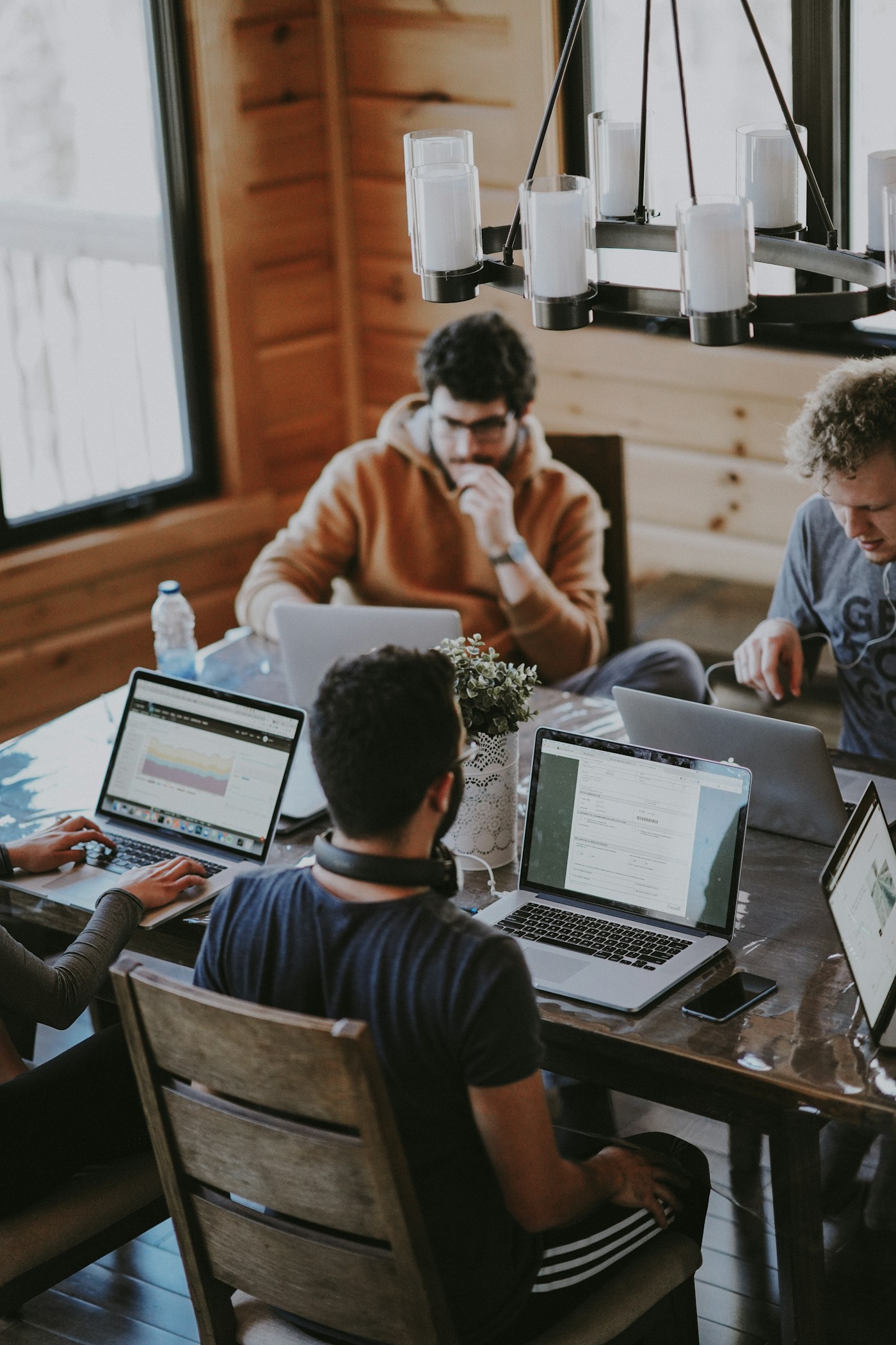 Colleagues working together at a table